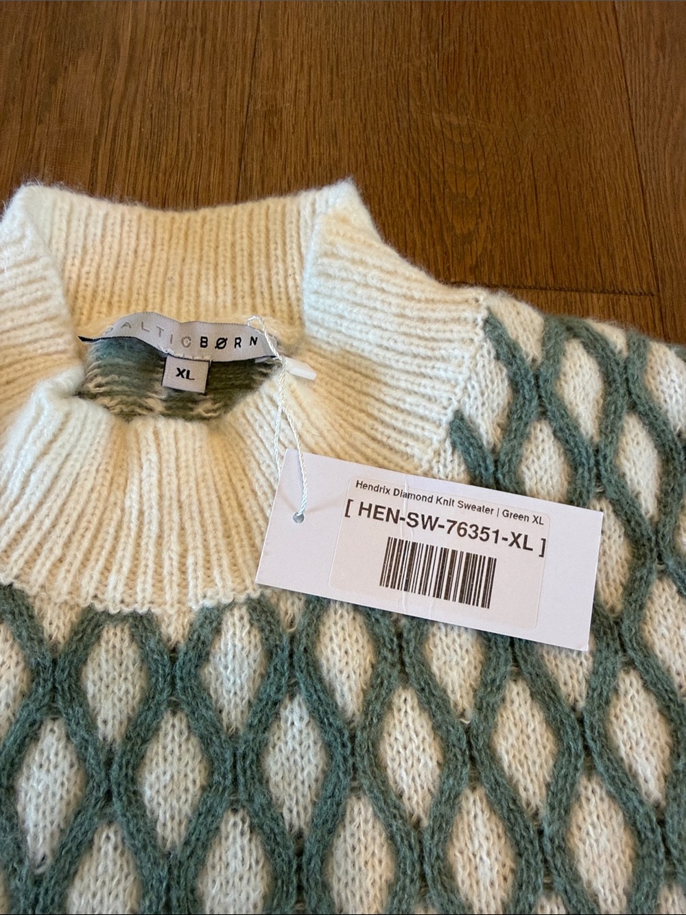 Baltic Born Hendrix Diamond Knit Sweater - XL - Picture 2 of 4